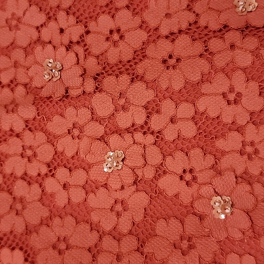 Michael Michael Kors Embellished Coral Peach Size Large Dress - Picture 12 of 14